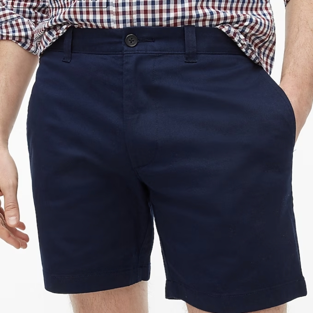 NWOT J. Crew flex chino shorts 7" Navy